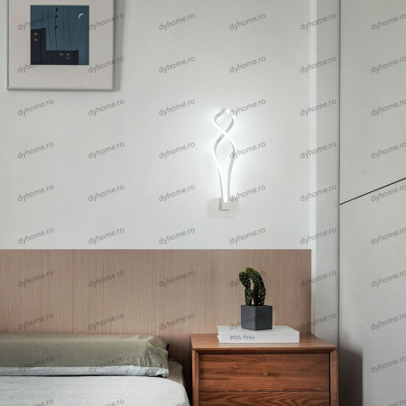 Aplica de perete LED design alb, 3 tipuri de lumina, 40W [1]