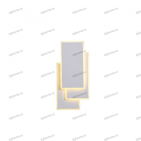 Aplica de perete LED dreptunghi design alb, 3 tipuri de lumina, 54W [2]