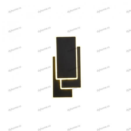 Aplica de perete LED dreptunghi design negru, 3 tipuri de lumina, 54W [3]