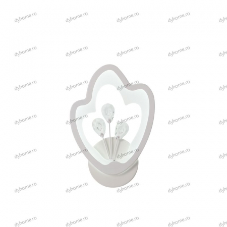 Aplica de perete LED floare design alb, tipuri de lumina, 28W [4]