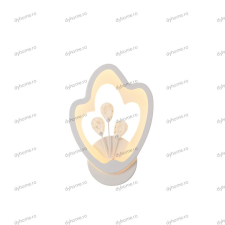 Aplica de perete LED floare design alb, tipuri de lumina, 28W [2]