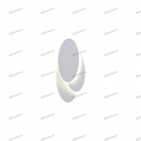 Aplica de perete LED oval design alb, 3 tipuri de lumina, 48W [4]