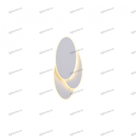 Aplica de perete LED oval design alb, 3 tipuri de lumina, 48W [3]