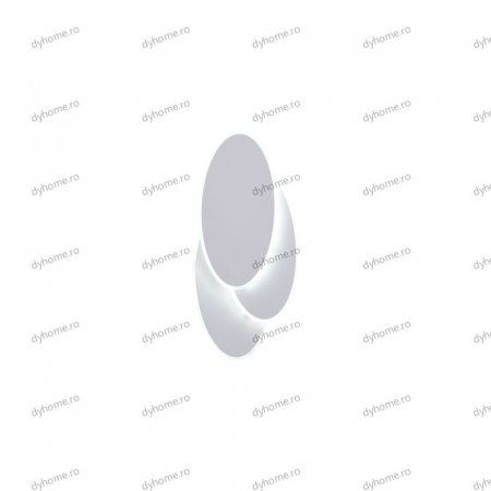 Aplica de perete LED oval design alb, 3 tipuri de lumina, 48W [5]
