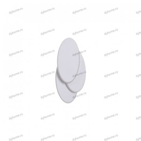 Aplica de perete LED oval design alb, 3 tipuri de lumina, 48W [2]