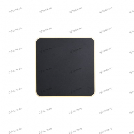 Aplica de perete LED partrat design negru touch, 3 tipuri de lumina, 42W [2]