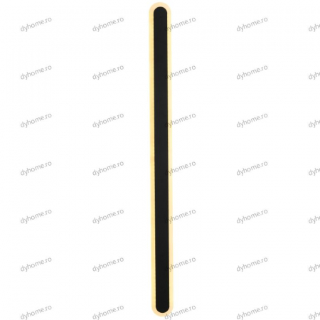 Aplica de perete LED strip light 800mm negru, 3 tipuri de lumina, 64W [2]