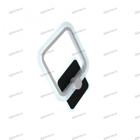 Aplica de perete partrat design, 3 tipuri de lumina, 24W [4]