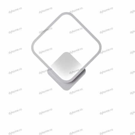 Aplica de perete patrat design alb, 3 tipuri de lumina, 28W [2]