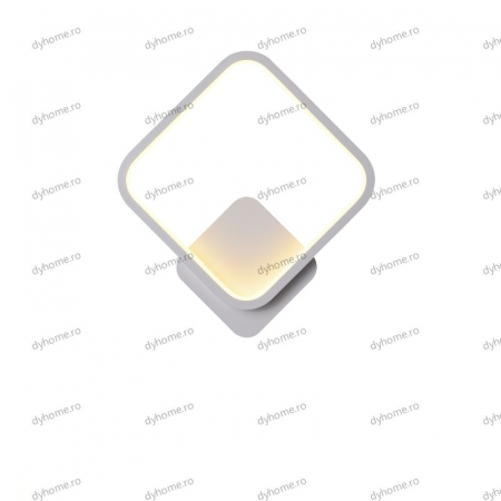 Aplica de perete patrat design alb, 3 tipuri de lumina, 28W [1]