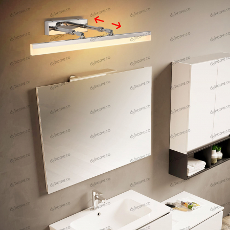 Aplica LED pentru baie argint 58 cm, 3 tipuri de lumina, 36W [2]
