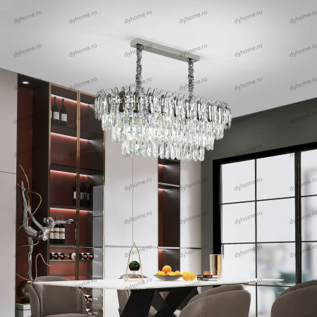 Candelabru cristal design argint Diametru 500 mm, 12*E14 (MAX40W) [1]