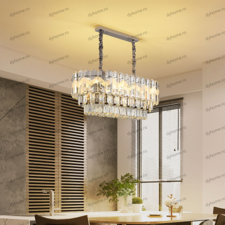 Candelabru cristal design argint Diametru 800 mm, 12*E14 (MAX40W) [3]