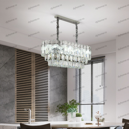 Candelabru cristal design argint Diametru 800 mm, 12*E14 (MAX40W) [1]