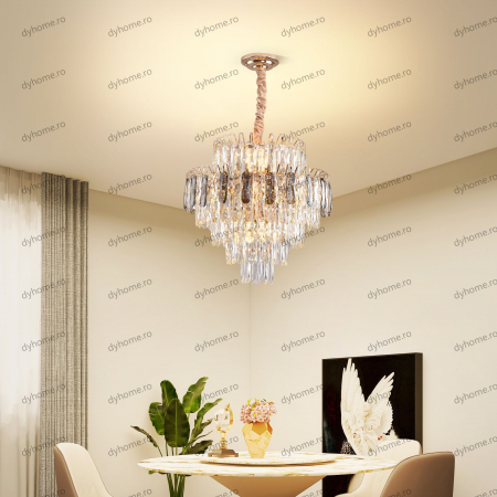 Candelabru cristal design auriu Diametru 500 mm, 12*E14 (MAX40W) [3]
