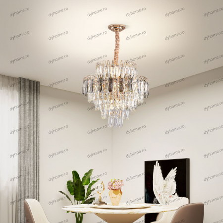 Candelabru cristal design auriu Diametru 500 mm, 12*E14 (MAX40W) [2]
