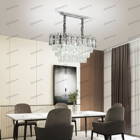 Candelabru cristal design argint Diametru 600 mm, 12*E14 (MAX40W) [1]