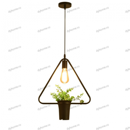 Candelabru green plants triunghi negru, E27 [1]