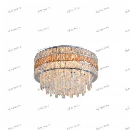 Lustra cristal circular design, Diametru 500 mm, telecomanda, E14x11 [5]