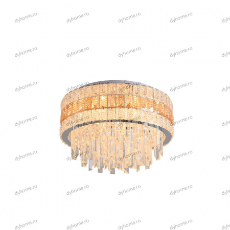 Lustra cristal circular design, Diametru 500 mm, telecomanda, E14x11 [3]