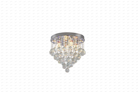 Lustra cristal circular design Diametru 350mm transparent cristal,  telecomanda, 4*E14, 4 *3W(SMD-LED) + LED(RGB) [2]