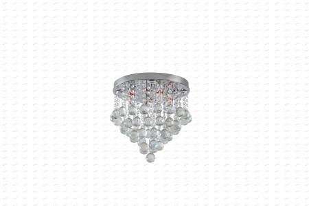 Lustra cristal circular design Diametru 350mm transparent cristal,  telecomanda, 4*E14, 4 *3W(SMD-LED) + LED(RGB) [1]
