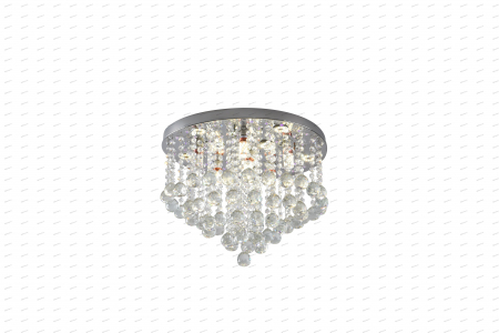 Lustra cristal circular design Diametru 500mm transparent cristal,  telecomanda, 6*E14, 6 *3W(SMD-LED) + LED(RGB) [3]