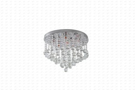 Lustra cristal circular design Diametru 500mm transparent cristal,  telecomanda, 6*E14, 6 *3W(SMD-LED) + LED(RGB) [1]