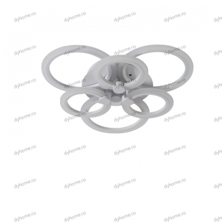 Lustra LED circular design alb cu telecomanda, dimabila, 120W [1]