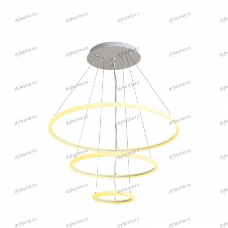 Lustra LED circular design alb cu telecomanda, dimabila, 138W [2]