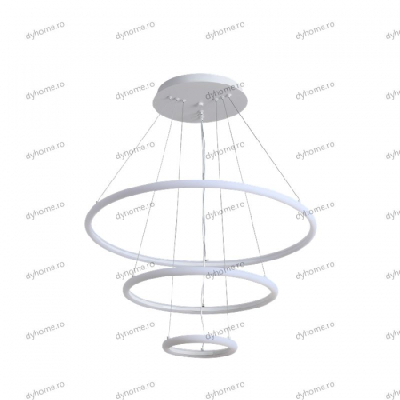 Lustra LED circular design alb cu telecomanda, dimabila, 138W [1]
