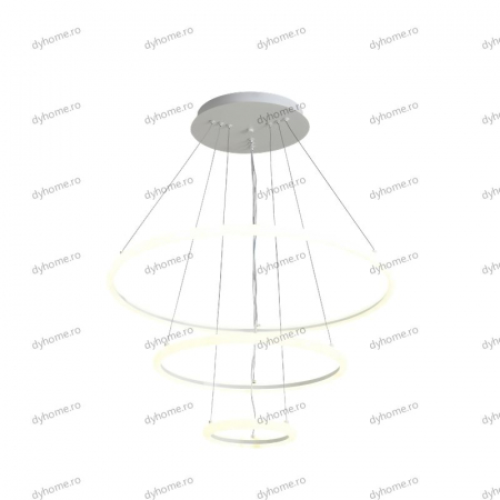 Lustra LED circular design alb cu telecomanda, dimabila, 138W [3]