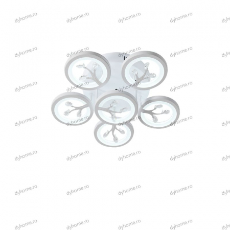 Lustra LED circular design alb cu telecomanda, dimabila, 144W [4]