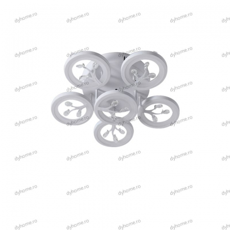 Lustra LED circular design alb cu telecomanda, dimabila, 144W [1]