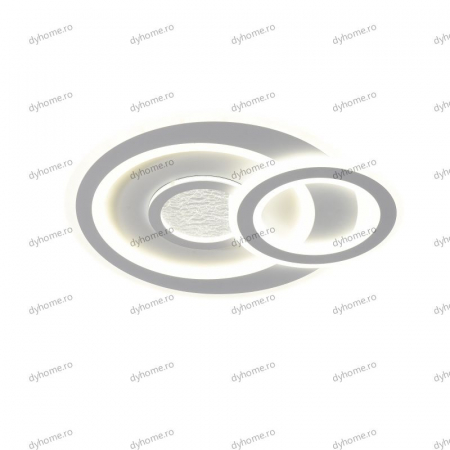 Lustra LED circular design alb cu telecomanda, dimabila, 146W [3]