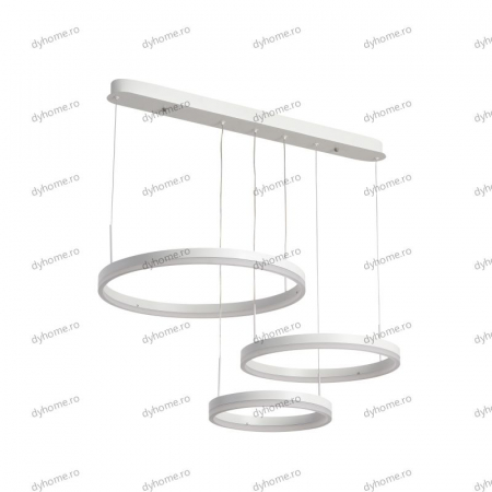 Lustra LED circular design alb cu telecomanda, dimabila, 150W [1]