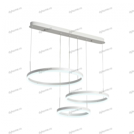 Lustra LED circular design alb cu telecomanda, dimabila, 150W [4]