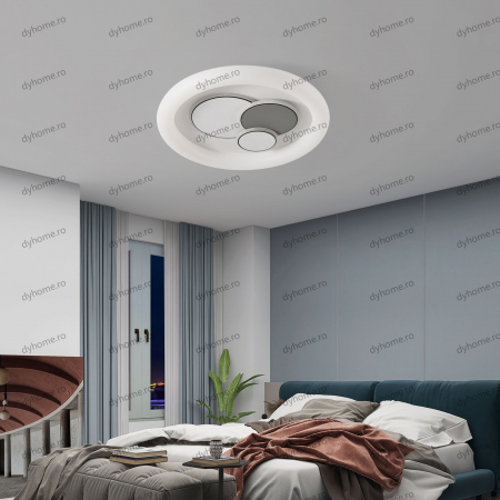Lustra LED circular design alb cu telecomanda, dimabila, 152W [3]