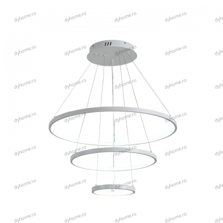 Lustra LED circular design alb cu telecomanda, dimabila, 154W [4]