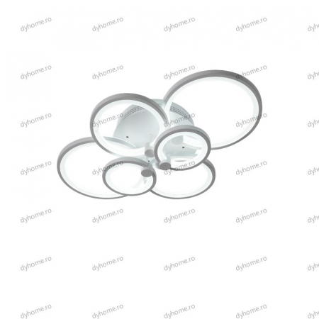 Lustra LED circular design alb cu telecomanda, dimabila, 196W [4]