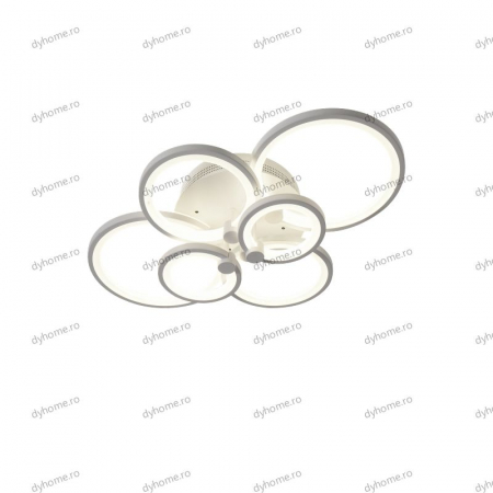 Lustra LED circular design alb cu telecomanda, dimabila, 196W [3]