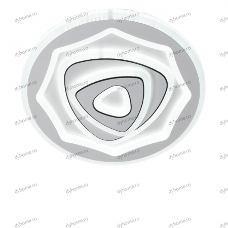 Lustra LED circular design alb cu telecomanda, dimabila, 200W [1]
