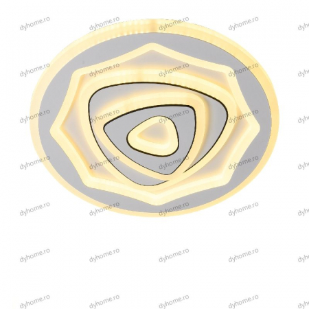 Lustra LED circular design alb cu telecomanda, dimabila, 200W [2]