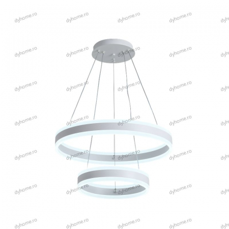 Lustra LED circular design alb cu telecomanda, dimabila, 204W [4]