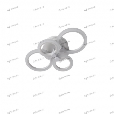 Lustra LED circular design alb cu telecomanda, dimabila, 80W [1]