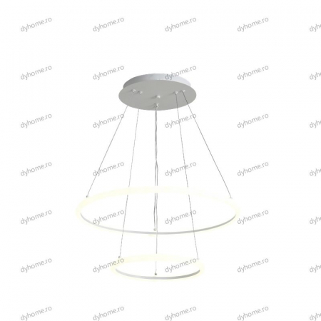 Lustra LED circular design alb cu telecomanda, dimabila, 92W [3]