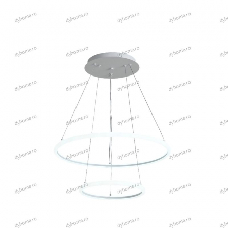 Lustra LED circular design alb cu telecomanda, dimabila, 92W [4]