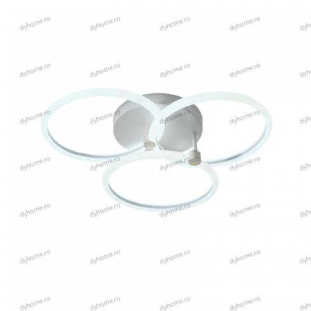 Lustra LED circular design alb cu telecomanda, dimabila, 96W [4]
