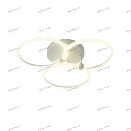 Lustra LED circular design alb cu telecomanda, dimabila, 96W [3]