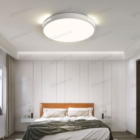 Lustra LED circular design Alb cu telecomanda, dimabila, Diametru 500 mm, 120W [1]